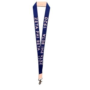 Blue and White 1920 Zeta Phi Beta Lanyard